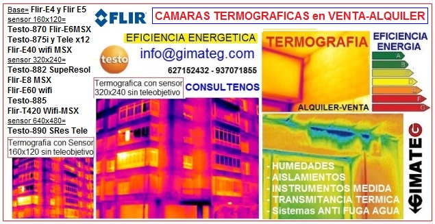 GimateG Camaras Termograficas FLIR y TESTO para EFICIENCIA ENERGETICA 