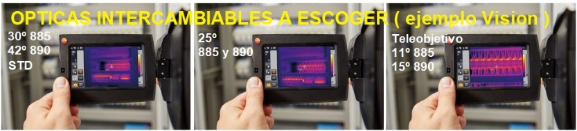 opticas intercambiables a escoger para termograficas testo 885 890 gimateg