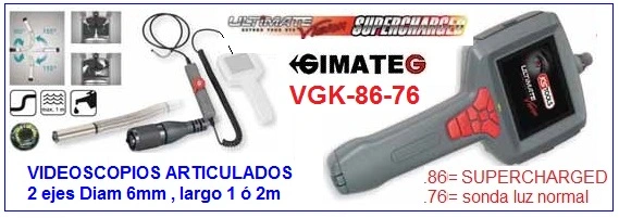 videoscopio articulado 4 ejes sondas intercambiables M3 gimateg