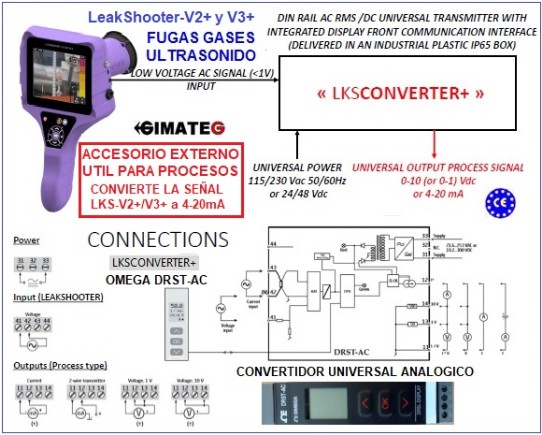 LKSconverse+ salida 4-20 mA para leakshooter gimateg