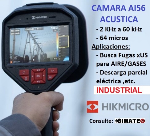 alquiler venta Camara acustica HMAI56 fugas o ruido o arco electrico