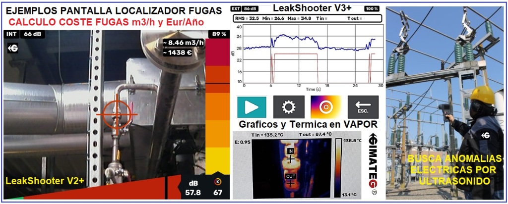 localizador fugas gases y analizador instalaciones vapor Leakshooter-V3