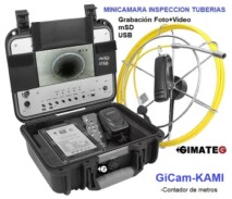 ir a camara 23mm autonivelante x40m GiCam-Kami14 Inspeccion tuberias gimateg