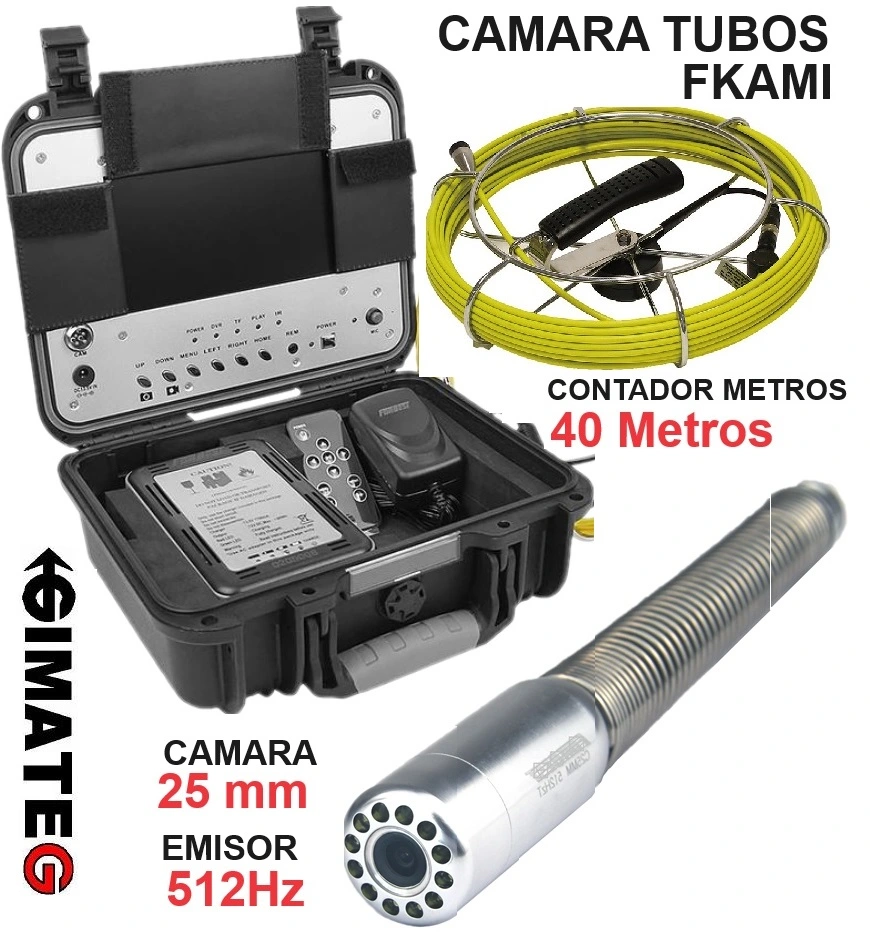 camara diametro 12 ó 14mm x 30 metros para tubos ForG GimateG