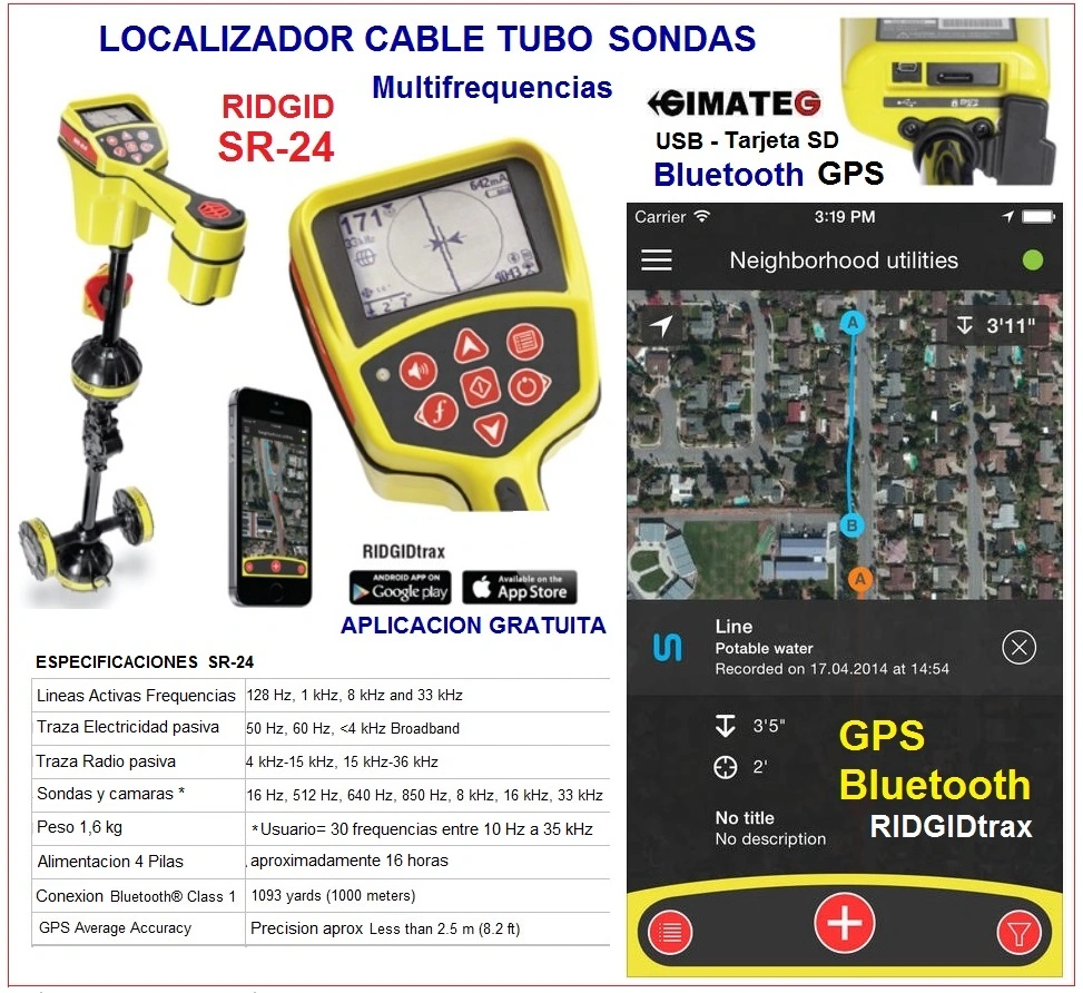 localizador profesional Ridgid SR24 gimateg