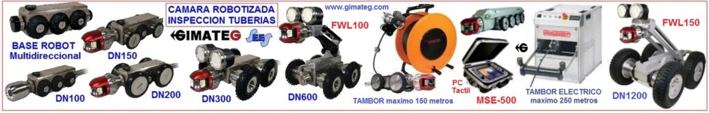 robot inspeccion de tuberias hasta DN600 o DN1000 ritzler gimateg