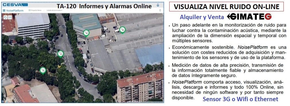 monitor online ruido ambiente cesva ta120 venta alquiler gimateg