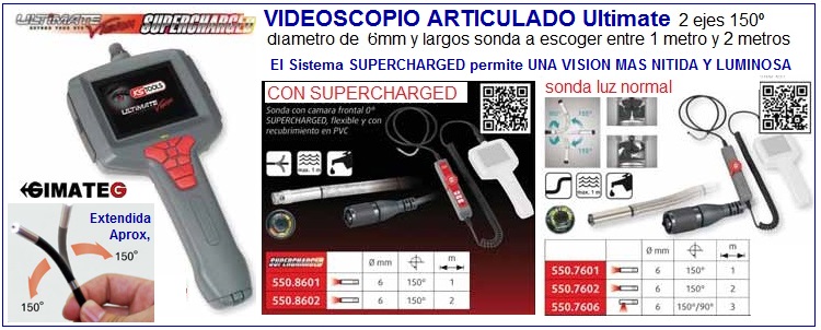 videoscopio articulado 2 ejes diametro 6mm KS GimateG