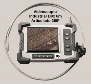 videoscopio industrial articulado 360 grados 8 mm x 6 metros GimateG