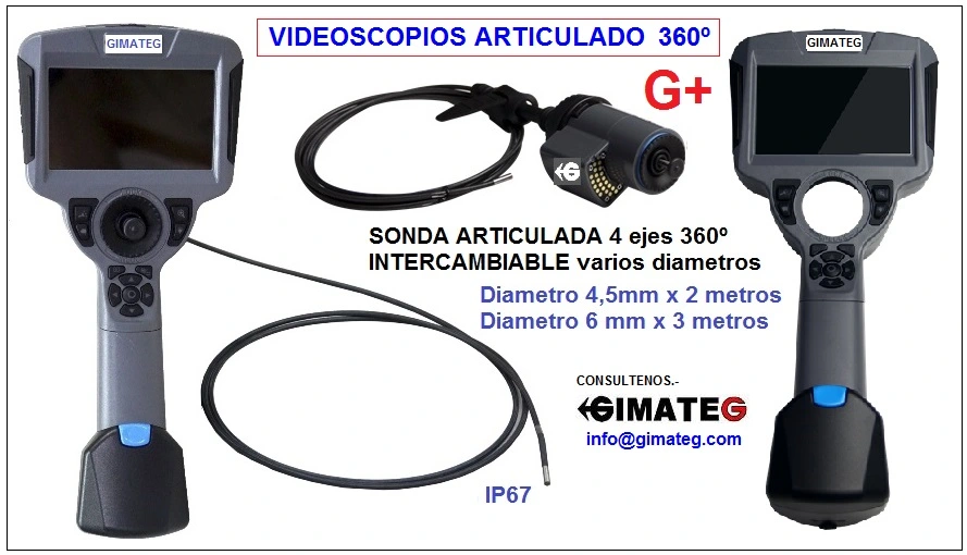 ir a videoscopio giratorio 4 ejes sonda intercambiable Gicam-G+ GimateG