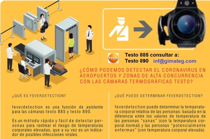detección personas con fiebre con termicas testo gimateg