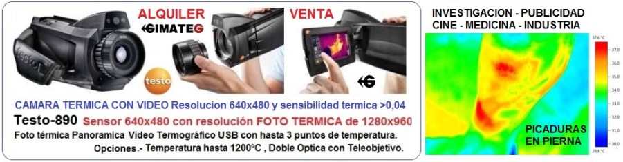 alquiler gimateg camara termica video radiometrico testo 890 
