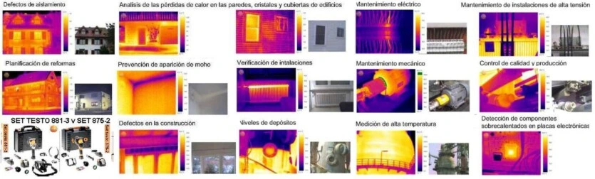 aplicaciones termografica testo 875 con Doble optica gimateg