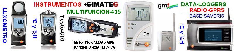instrumentos medida lux termohigrometro dataloger testo gimateg