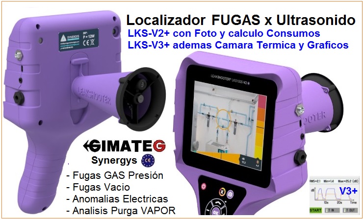 busca fugas aire gas presion y vacio foto y calculo LeakShooter 1000 V2+V3+GimateG