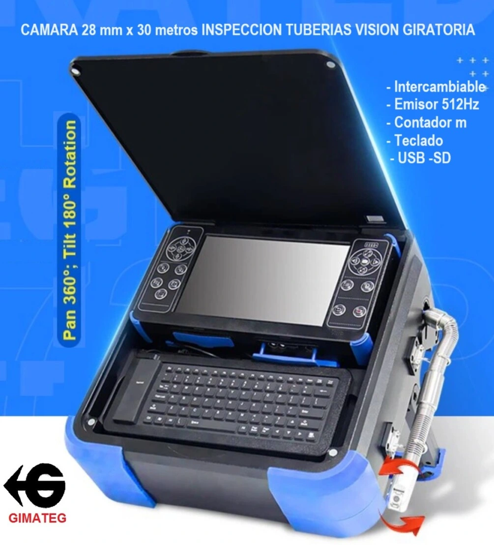 camara giratoria 28mm x30metros pata tubos WFH28 gimateg