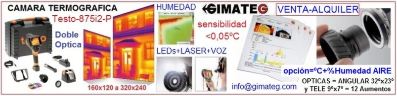 venta alquiler termograficas testo 875 certificado ENAC gimateg