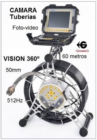 camara inspeccion tuberias cabeza giratoria robotizada gimateg