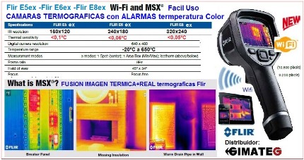 termograficas Flir E5 E6 wifi y E8 wifi distribuidor Flir GimateG