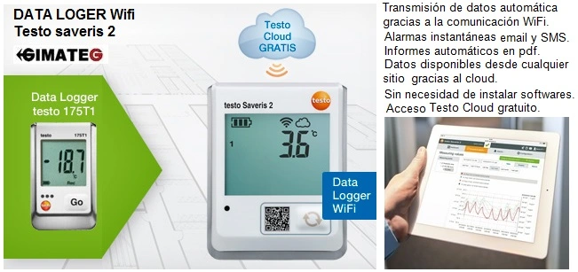 registrador datos temperatura humedad saveris 2 testo gimateg