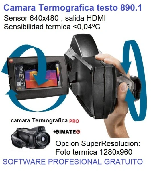 camara termografica pro con teleobjetivo fachadas testo890 venta alquiler gimateg