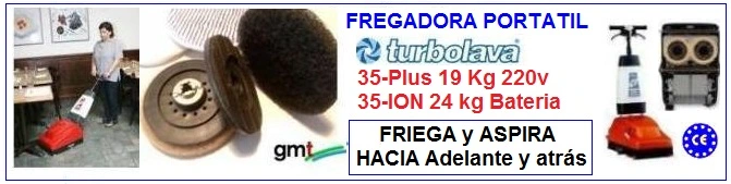 Fregadora a BATERIA portatil solo 19 kg gimateg