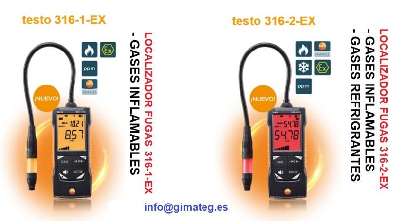 localizador fugas gases combustibles y refrigerantes testo 316 atex gimateg