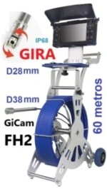 cámara inspección tubos giratoria 28mm 60 metros GiCam-FH2 gimateg