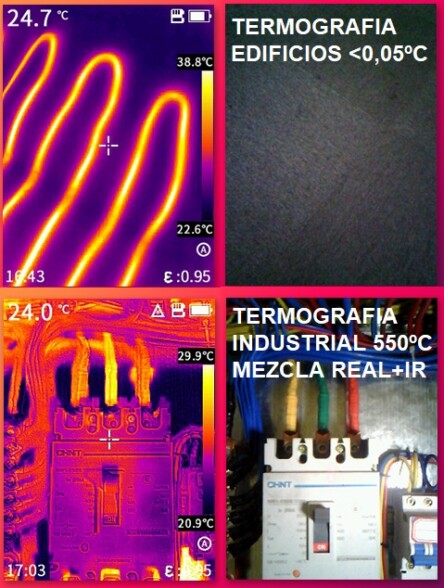 doble imagen termica y real termograficas PC210 y PC230 guide gimateg