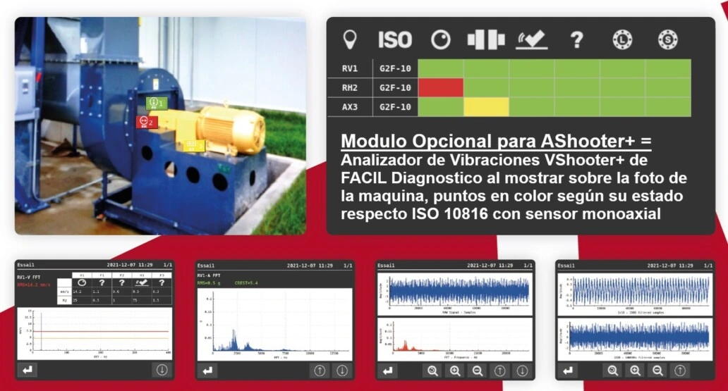 Telefono+termografica vibrometro triaxial foto maquina y color ISO 10816 VSHOOTER3IR GimateG