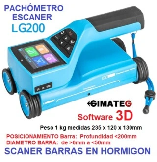 lPACHOMETRO ESCANER localizador BARRAS en Hormigon GimateG