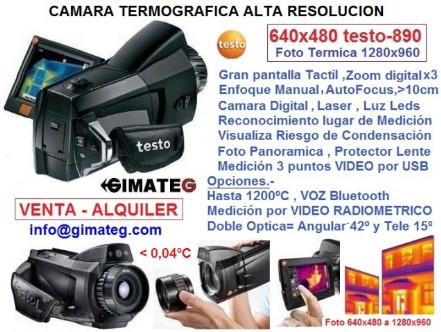 termografica Testo 890 venta y alquiler GimateG