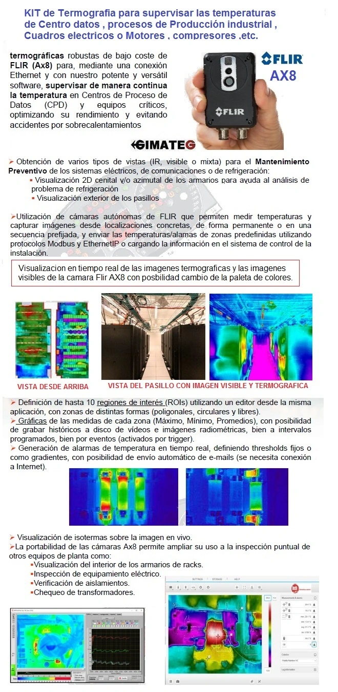 camara termografica fija flir AX8 para supervision industrial