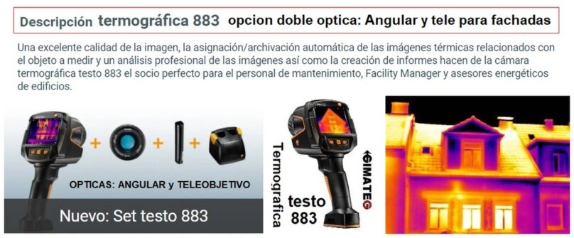 termografia edificios testo 883 doble optica tele para fachadas