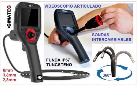 videoscopio articulado 360 grados proteccion agua IP67 gimateg