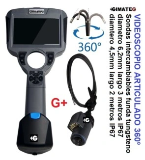 videoscopio articulado 4 ejes 360º sondas desmontables G+ gimateg