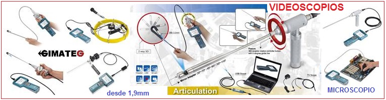 gama sondas videoscopio industrial V55 GimateG